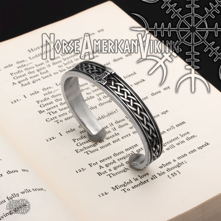 Viking Mjolnir Thor's Hammer Cuff Bracelet 316L Stainless Steel