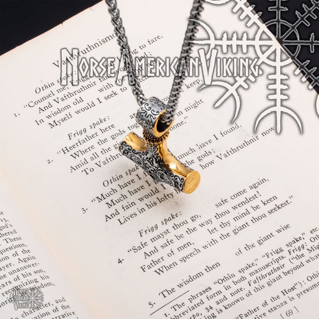 Viking Mjolnir Thor's Hammer Stainless Steel Pendant Necklace