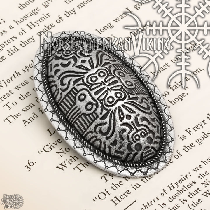 Viking Oval Tortoise Brooch