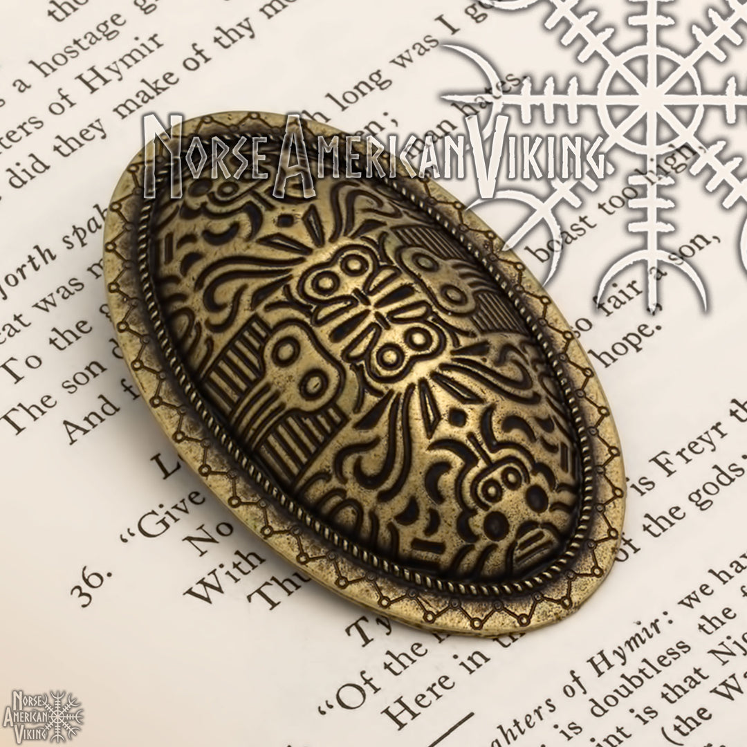 Viking Oval Tortoise Brooch