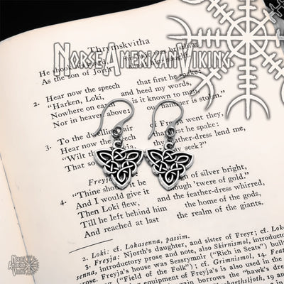 Viking Trinity Knot Triquetra Knot Earrings