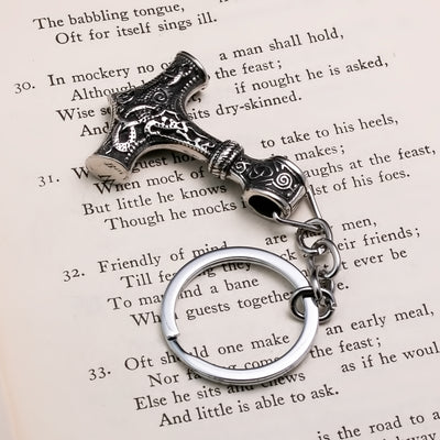 Viking Mjolnir Thor's Hammer Keychain Norse American