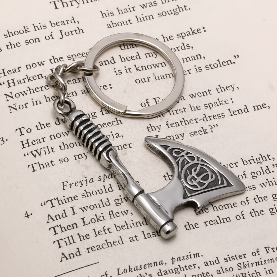 Viking Axe Keychain Norse American