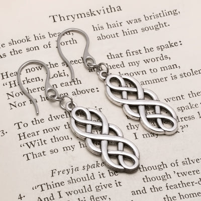 Viking Double Infinity Knot Earrings Norse American