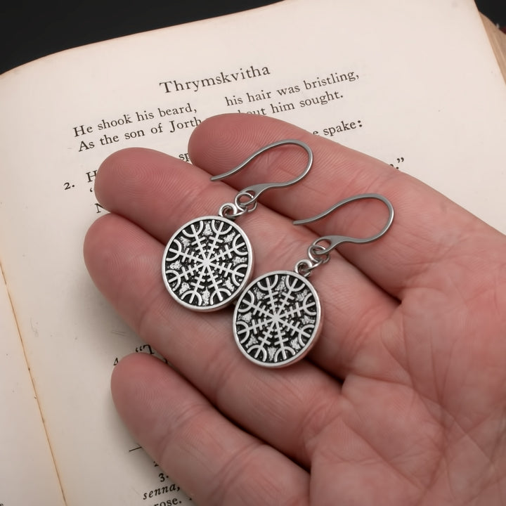 Viking Helm of Awe Earrings Norse American