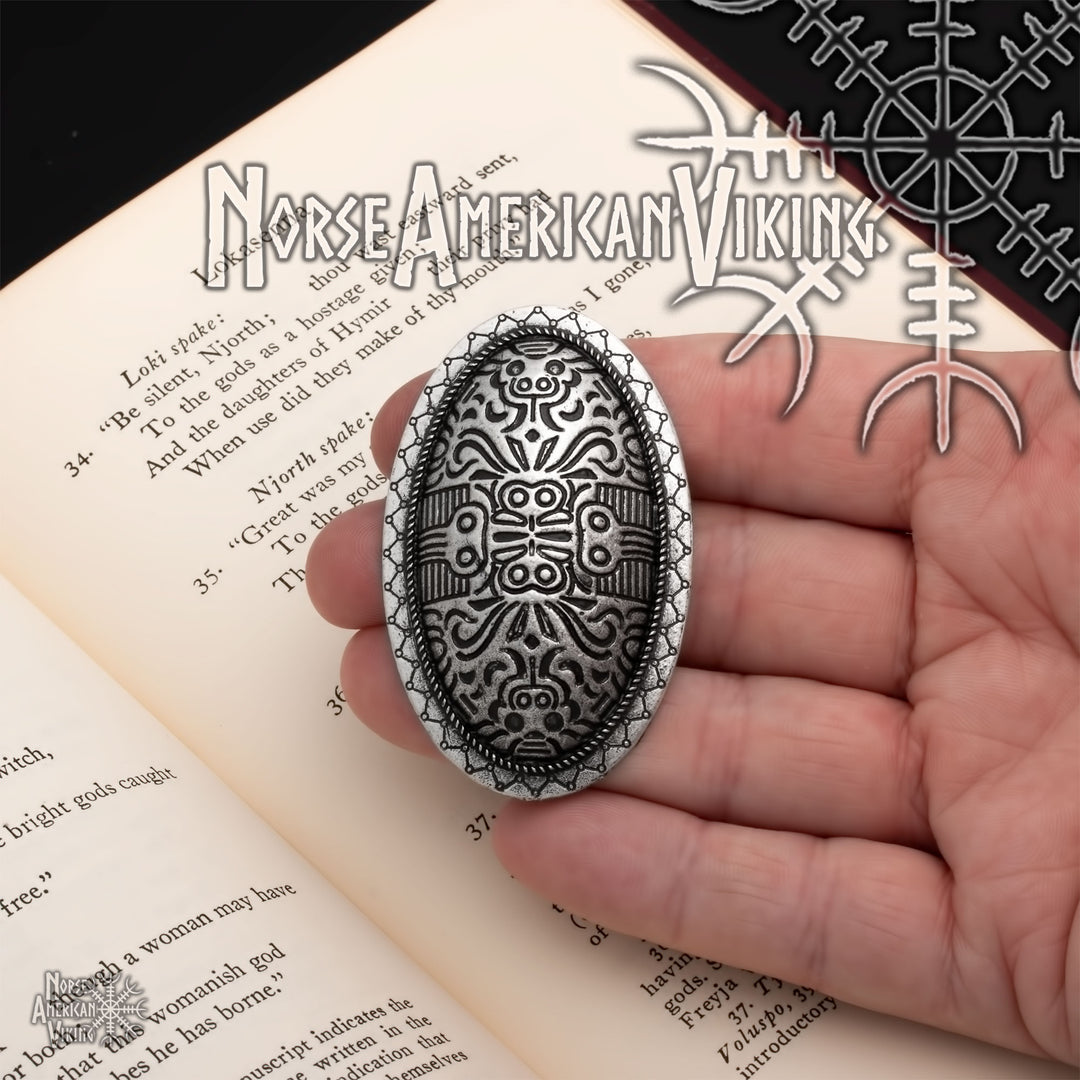 Viking Oval Tortoise Brooch