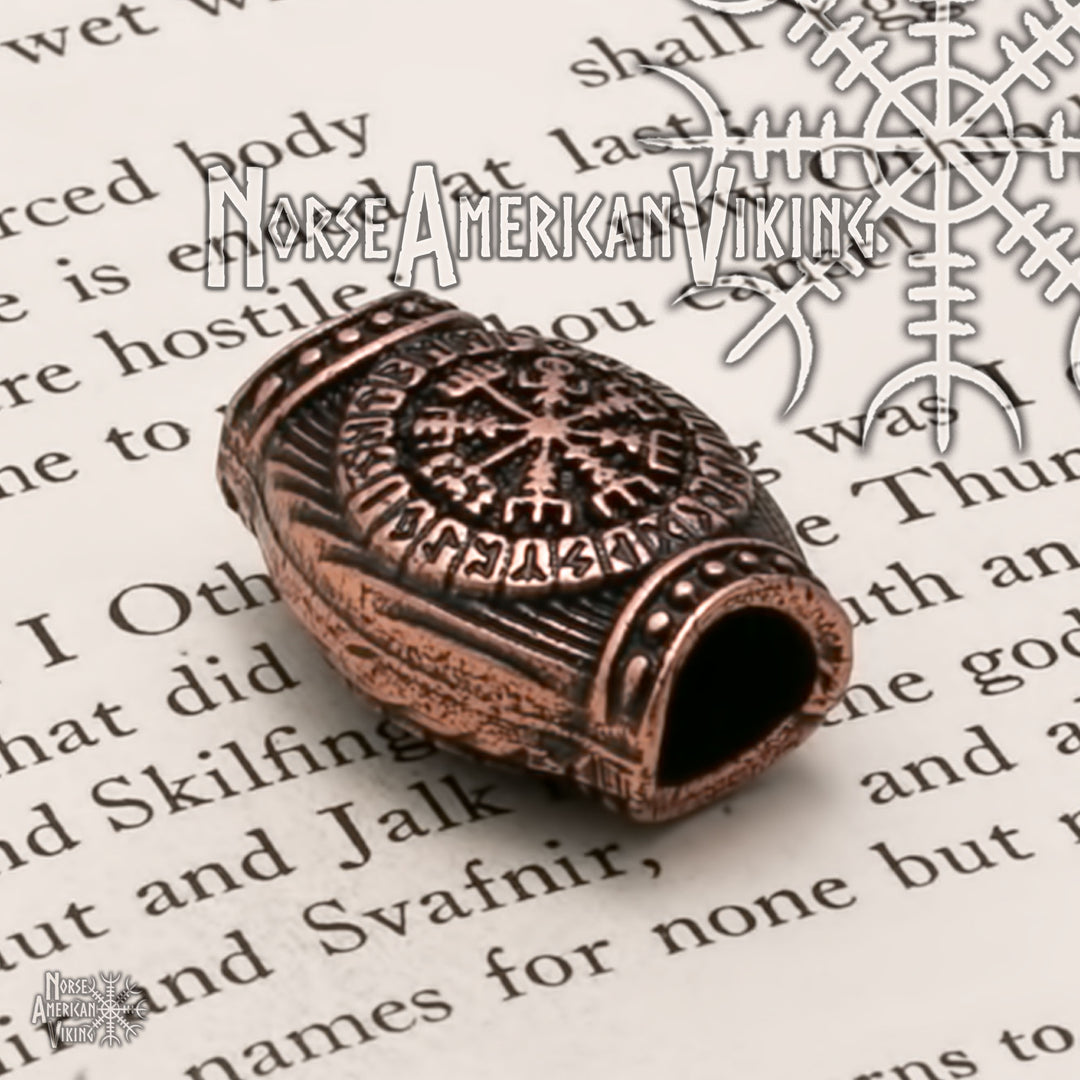 Viking Circles Beard Hair Jewelry Bead Norse American