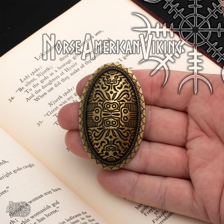 Viking Oval Tortoise Brooch