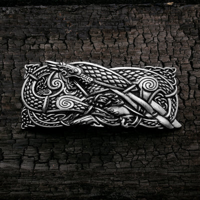 Viking Norse Celtic Dragon Knot Hair Barrette American