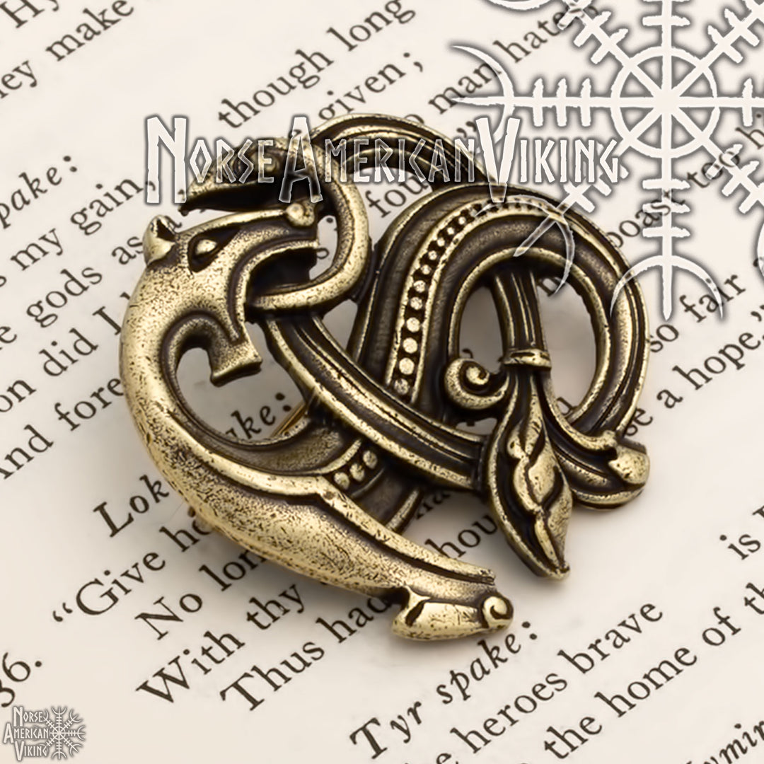 Viking Dragon Oseberg Fibula Brooch