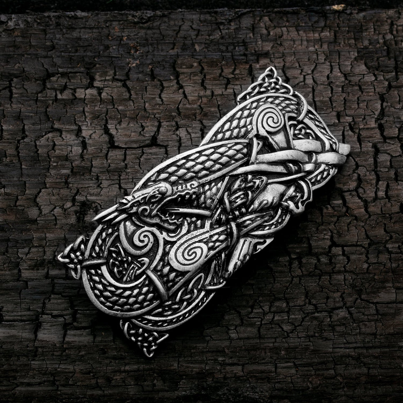 Viking Norse Celtic Dragon Knot Hair Barrette American