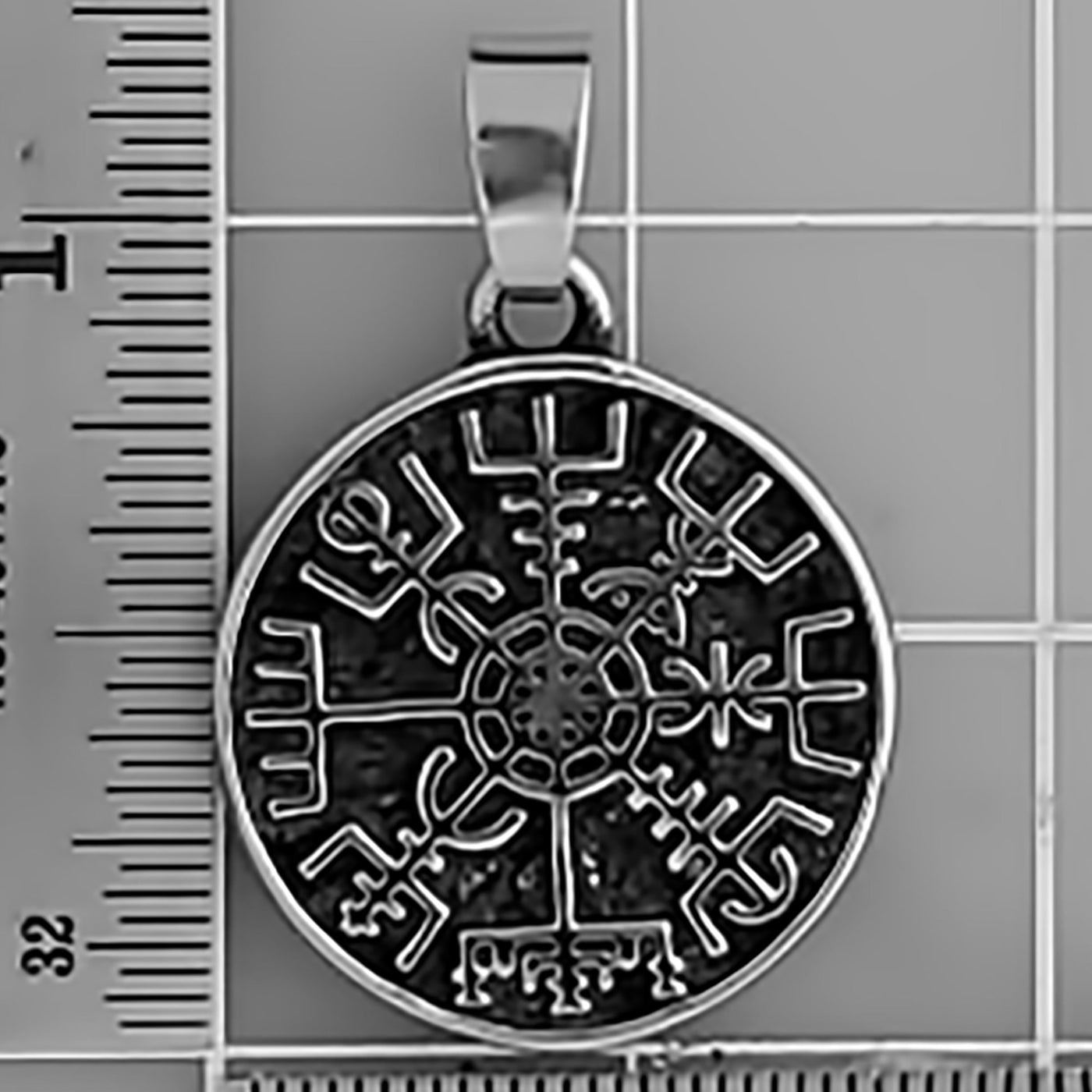 Viking Mini Vegvisir Stainless Steel Pendant Necklace Norse American