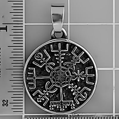 Viking Mini Vegvisir Stainless Steel Pendant Necklace Norse American