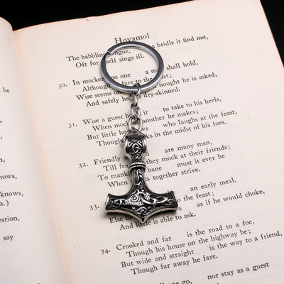 Viking Mjolnir Thor's Hammer Keychain Norse American