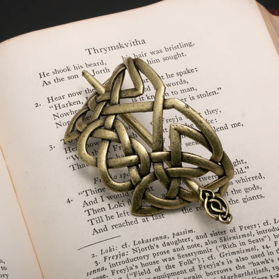 Viking Norse Knot Hair Pin Gold