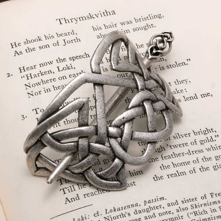 Viking Norse Knot Hair Pin Silver