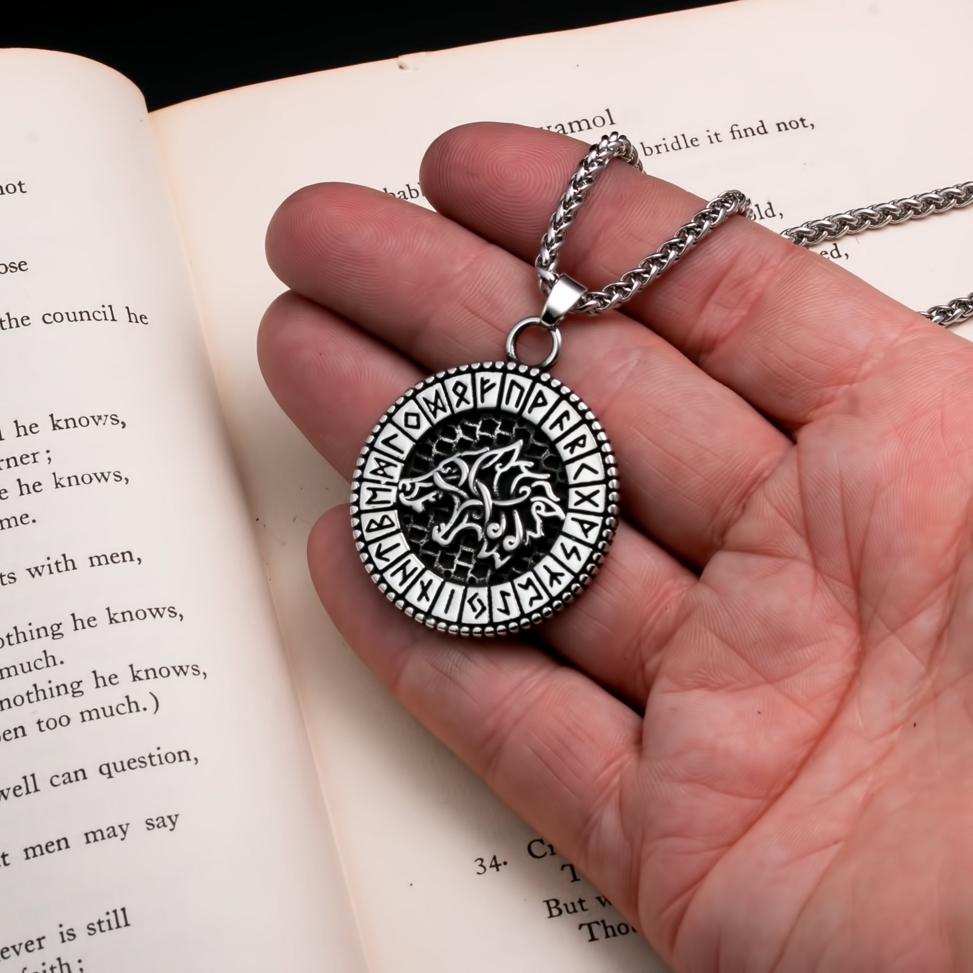 RUNE rune-pendant-fehu-pewter-