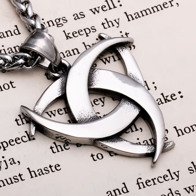Viking Celtic Trinity Knot Stainless Steel Pendant Necklace Norse American