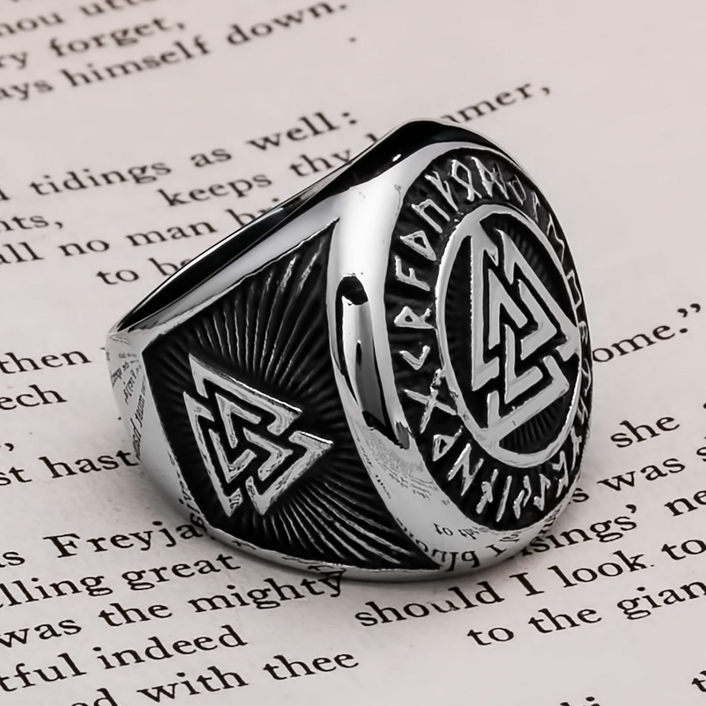 Viking Valknut Rune Ring Norse American