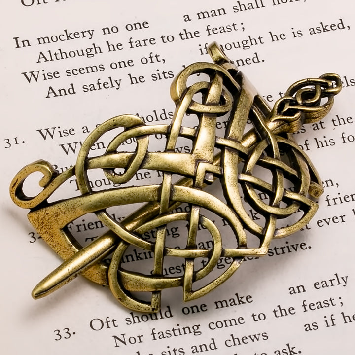 Viking Norse Knot Hair Pin Gold