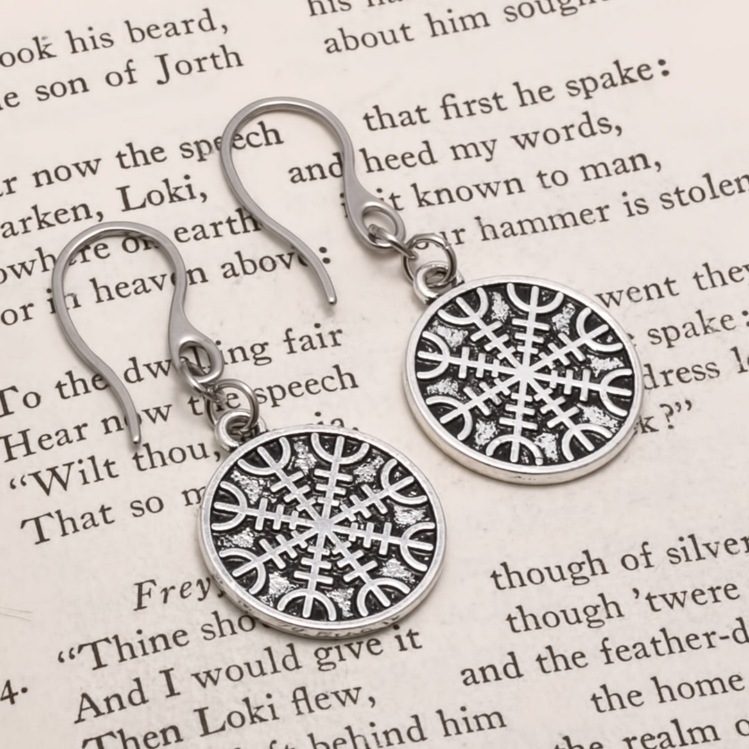 Viking Helm of Awe Earrings Norse American